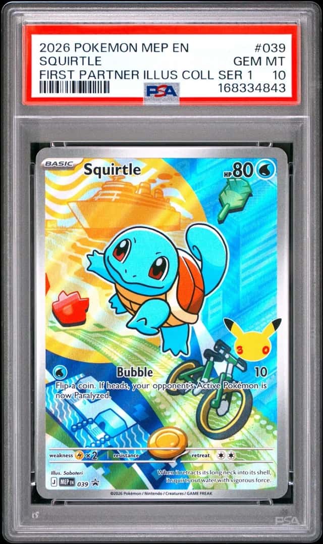 2026 POKEMON MEP FIRST PARTNER ILLUSTRATION COLLECTION #039 SQUIRTLE PSA 10
