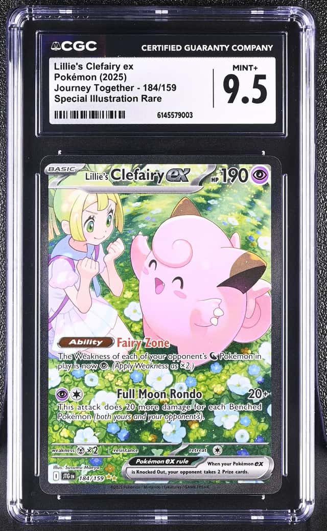 Pokemon 2025 Lillie's Clefairy ex 184/159 SIR Journey Together CGC 9.5