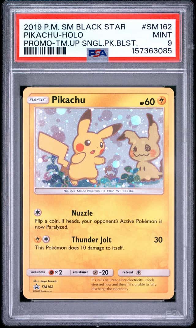 2019 POKEMON SM BLACK STAR PROMO TEAM UP SINGLE PACK BLISTERS PIKACHU-HOLO PSA 9