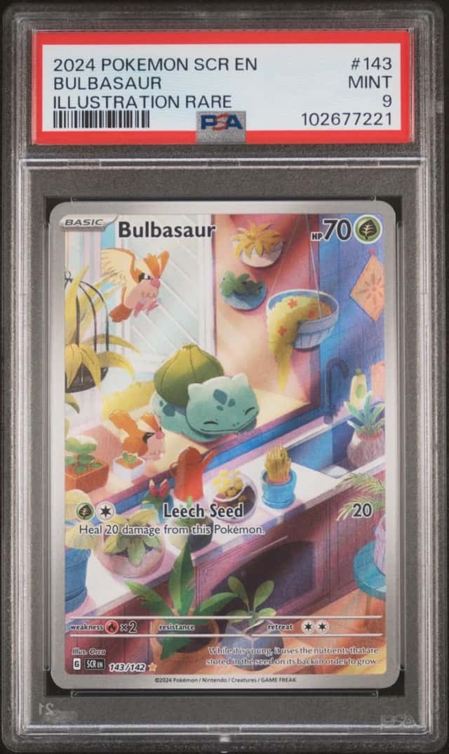 Bulbasaur 143/142 Illustration Rare Stellar Crown Pokemon PSA 9 *221