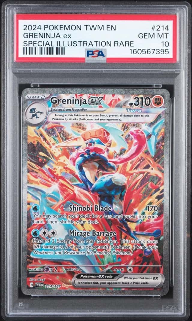 2024 POKEMON TWM EN-SPECIAL ILLUSTRATION RARE #214 GRENINJA EX PSA 10
