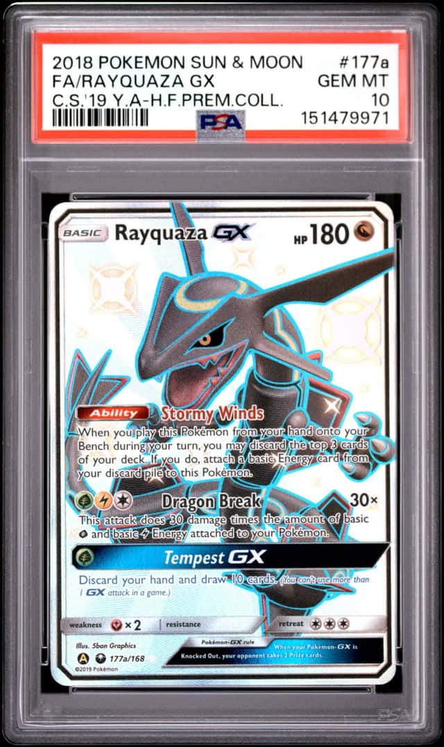 2018 Pokemon Sun & Moon Celestial Storm Rayquaza Promos #177a /168 PSA 10