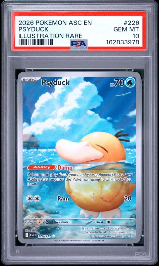 2026 POKEMON ASC EN-ASCENDED HEROES ILLUSTRATION RARE #226 PSYDUCK PSA 10