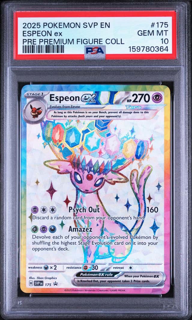 2025 POKEMON SVP EN-SV BLACK STAR PROMO #175 ESPEON EX PSA 10
