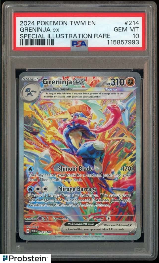 2024 Pokemon TWM EN Special Illustration Rare #214 Greninja ex PSA 10 GEM MINT