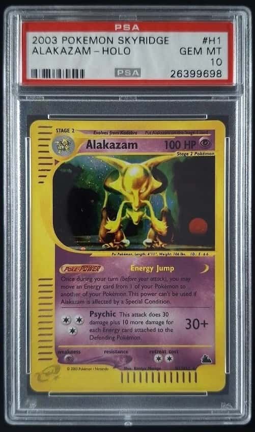 2003 Pokemon ALAKAZAM #H1/H32 Skyridge Holo Rare Foil Vintage English PSA 10