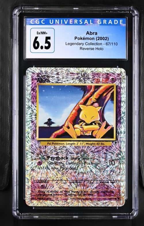 2002 POKEMON LEGENDARY COLLECTION #67 ABRA-REVERSE FOIL CGC 6.5
