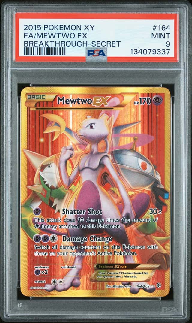 Pokémon Mewtwo EX 164/162 Breakthrough PSA 9