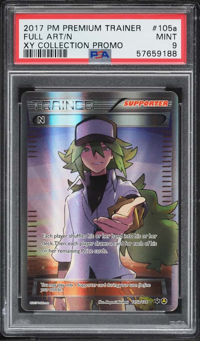 2017 Pokemon XY Promo Premium Trainer Full Art N #105a PSA 9 MINT