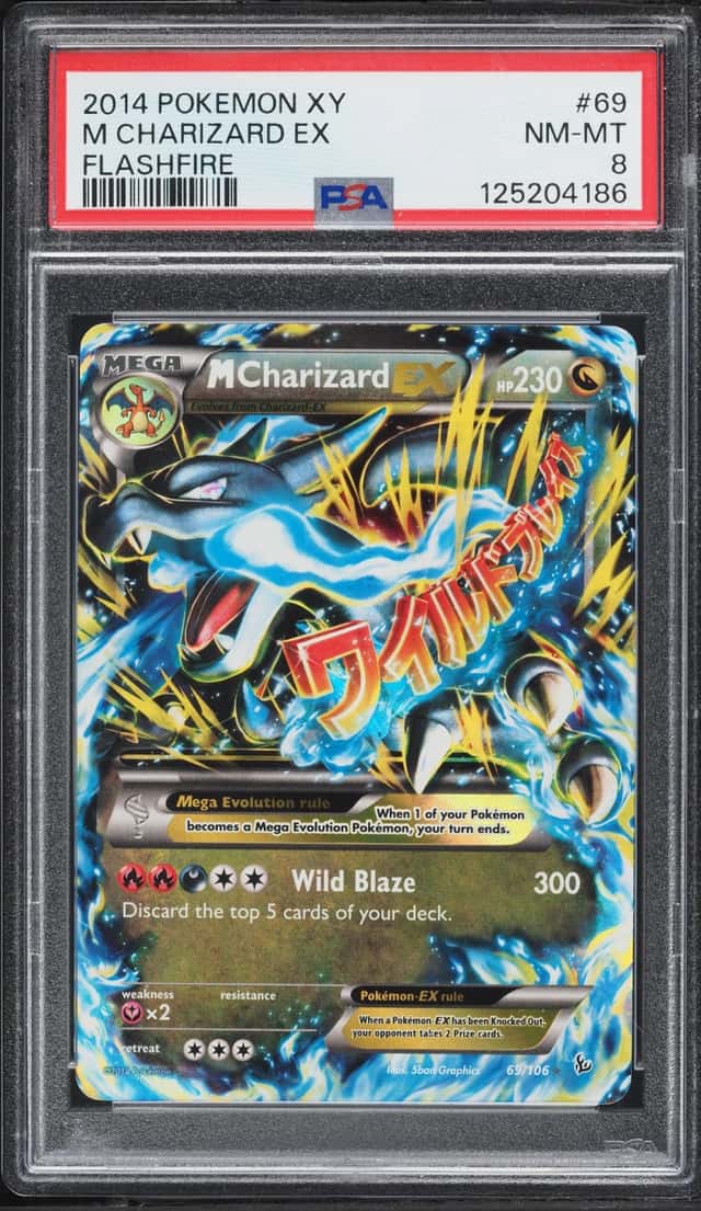 2014 Pokemon XY Flashfire Holo M Charizard EX #69 PSA 8 NM-MT