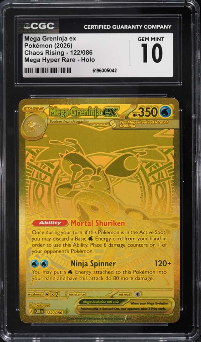 2026 Pokemon Mega Evolution Chaos Rising MHR Mega Greninja EX #122 CGC 10 GEM MINT