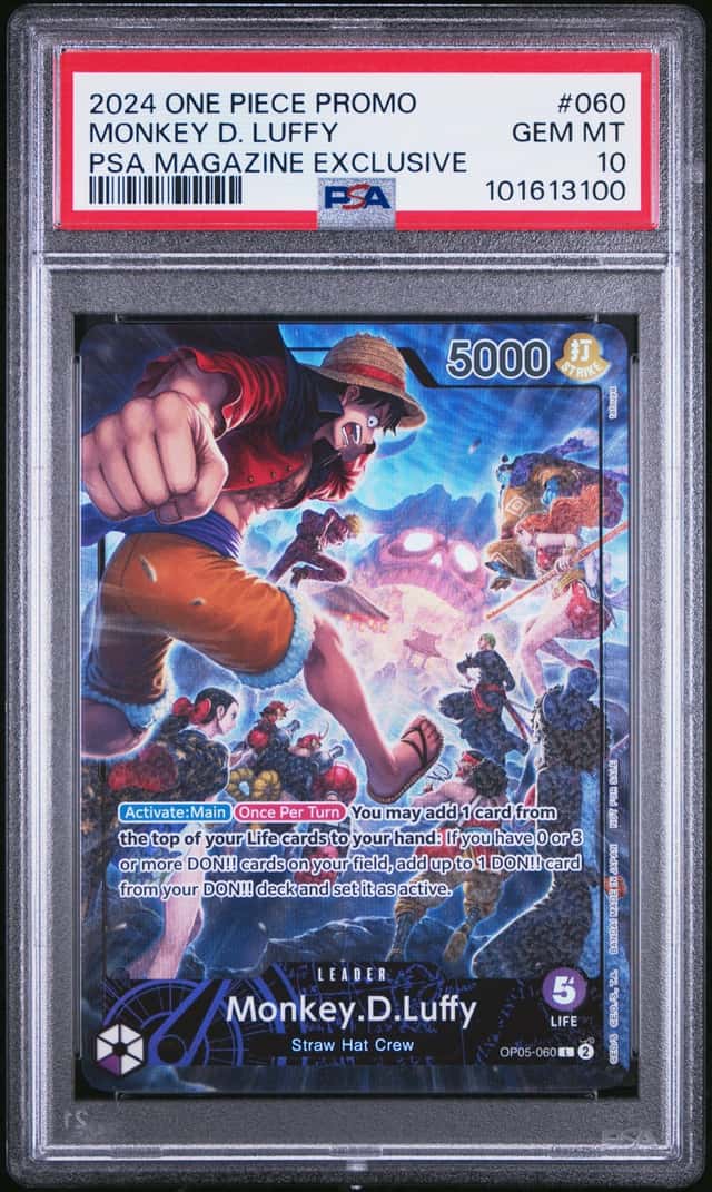 OPCG 航海王（海贼王）PSA 10 蒙奇D•路飞 2024 OP05-060 L PSA订阅会员杂志 美版