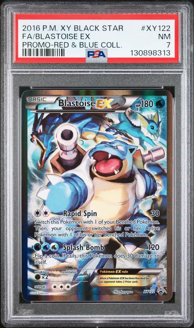2016 Pokemon XY Black Star Promo Red and Blue Collection Blastoise Ex #XY122