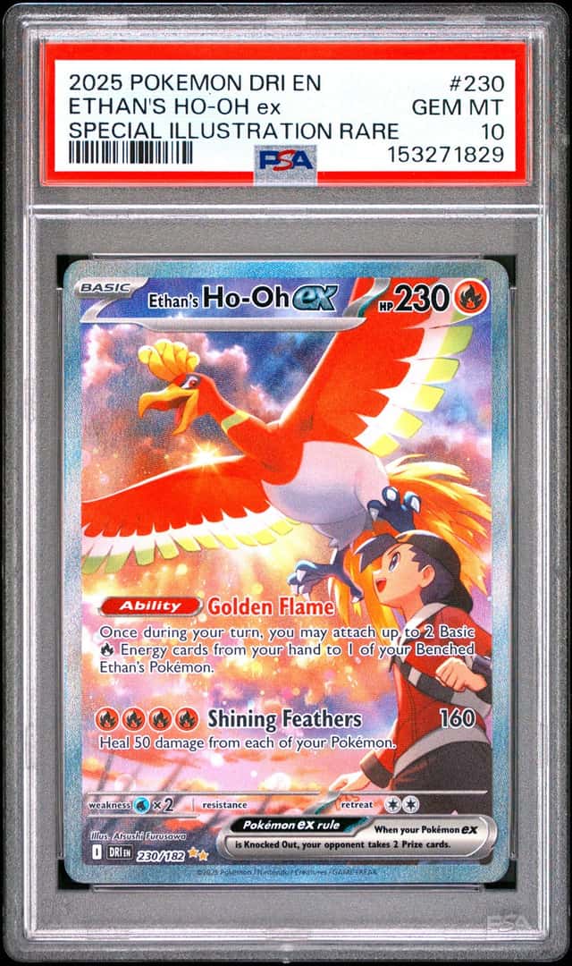 2025 Pokemon Scarlet and Violet Destined Rivals Special Illustration Rare Ethan's Ho Oh Ex #230
