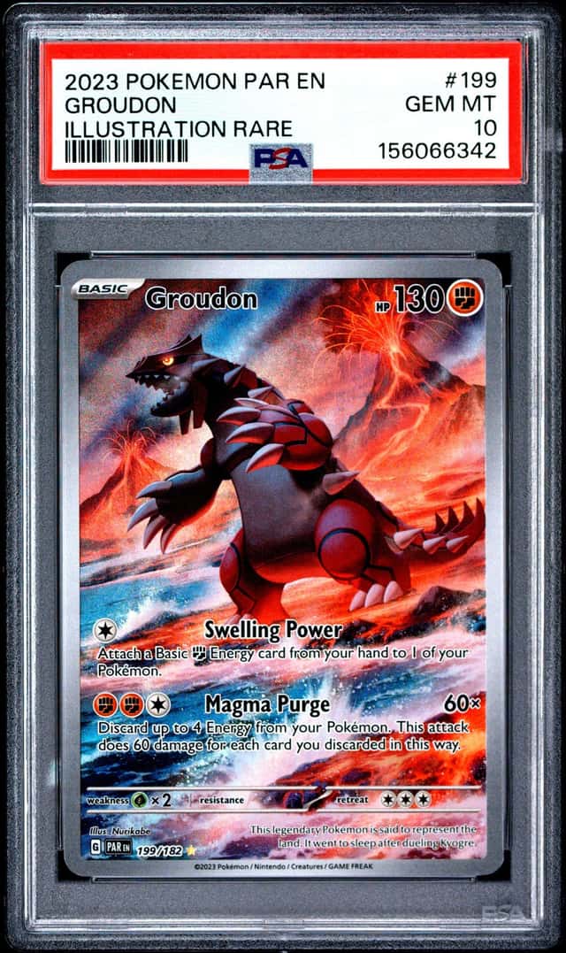 2023 Pokemon Scarlet and Violet Paradox Rift Illustration Rare Groudon #199