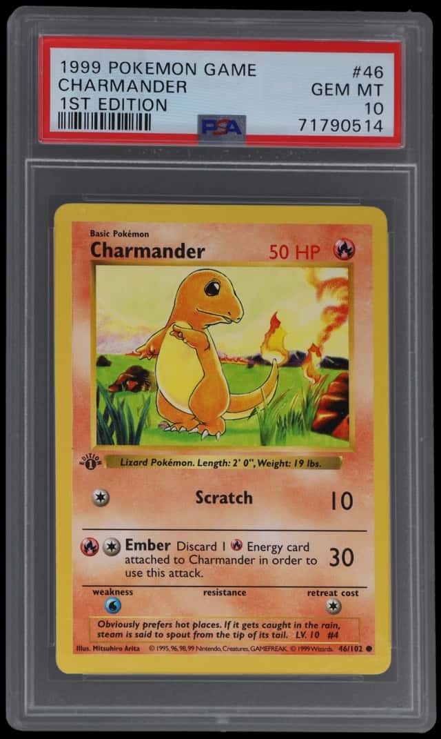 1999 Pokemon Base Set 1st Edition Charmander #46