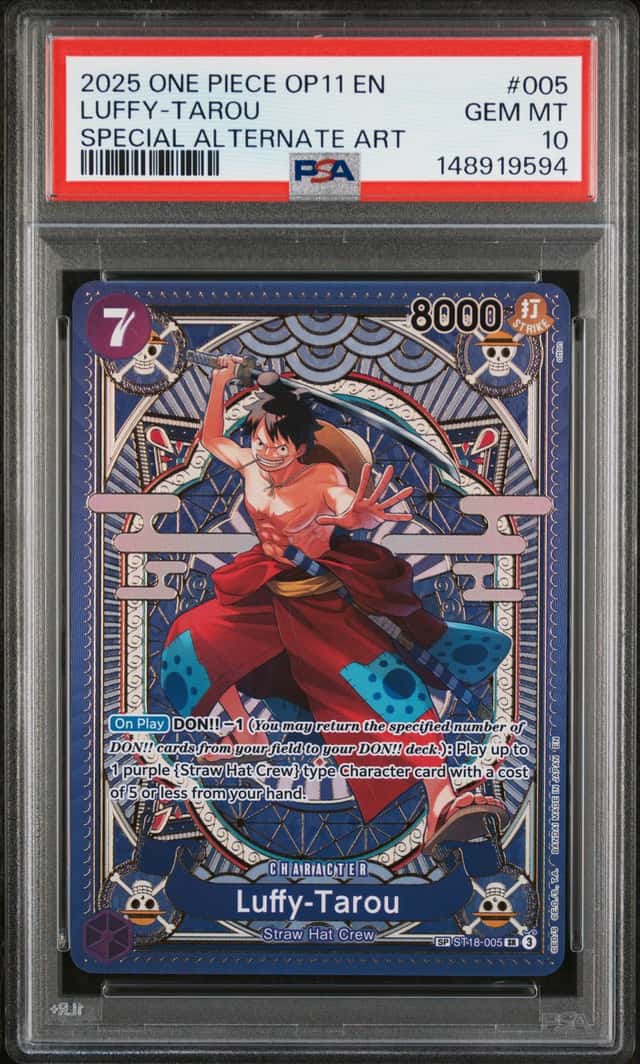 2025 One Piece OP11 EN Special Alternate Art #005 Luffy-Tarou PSA 10 GEM MINT