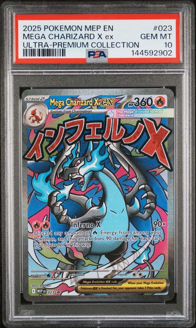 2025 Pokemon MEP Black Star Promos Mega Charizard X ex #023 PSA 10