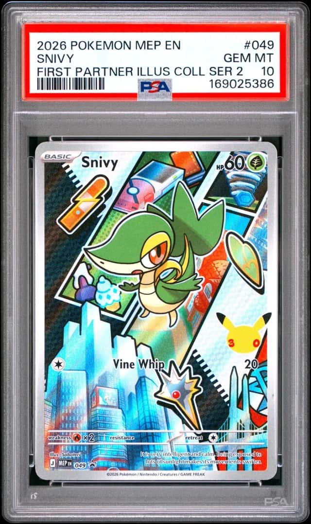 2026 POKEMON FIRST PARTNER ILLUSTRATION COLLECTION PROMO #049 SNIVY PSA 10