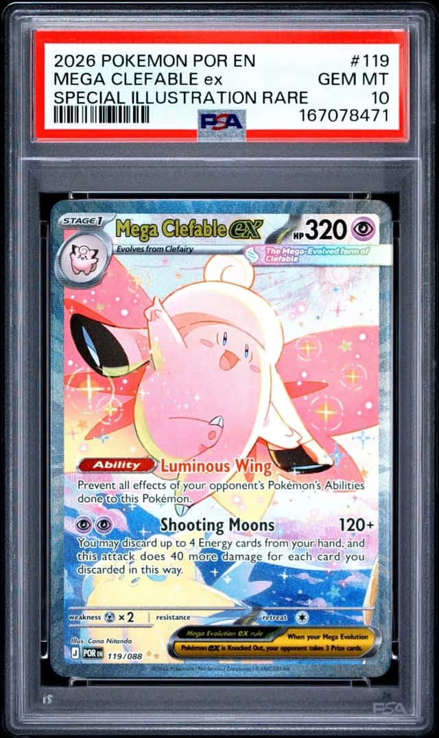 2026 POKEMON PERFECT ORDER SPECIAL ILLUSTRATION RARE MEGA CLEFABLE EX PSA 10