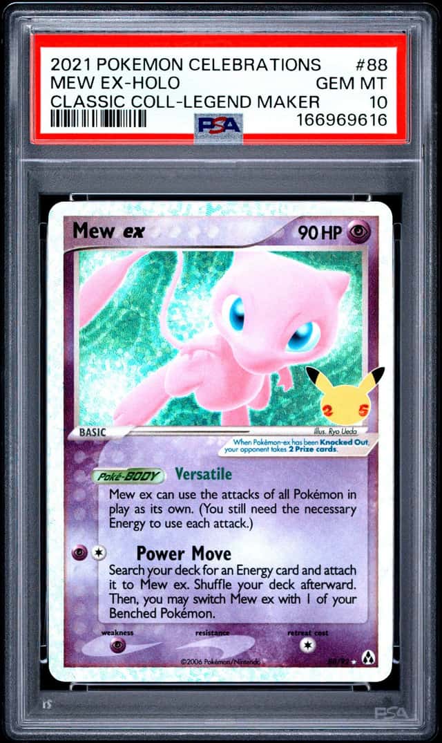 2021 POKEMON CELEBRATIONS CLASSIC COLLECTION #88 MEW EX-HOLO PSA 10