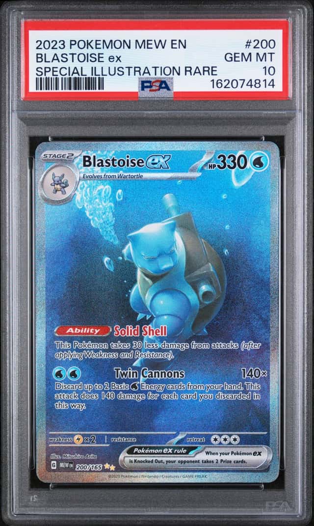Pokémon TCG Blastoise EX SIR Scarlet & Violet 151 200/165 PSA 10 Gem Mt