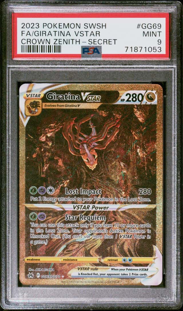 2023 Pokemon SWSH Crown Zenith Secret #GG69 FA Giratina VStar PSA 9 MINT