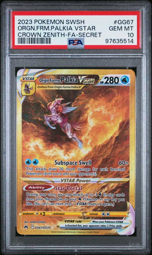 Origin Forme Palkia Vstar GG67/GG70 Secret Pokemon PSA 10 *514