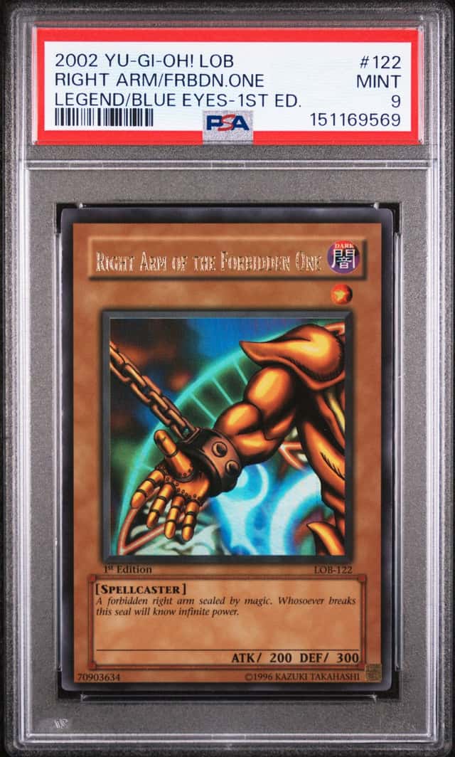 Right Arm Of The Forbidden One LOB-122 1st Edition WAVY Yugioh PSA 9 *569