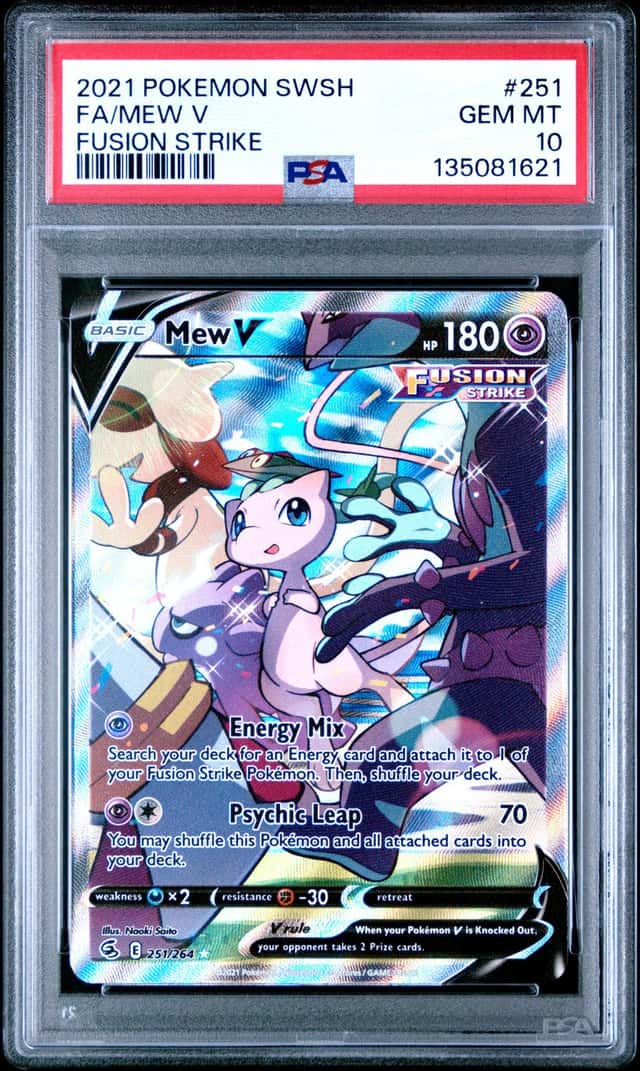 POKEMON FA/MEW V 2021 SWORD & SHIELD FUSION STRIKE #251 PSA 10