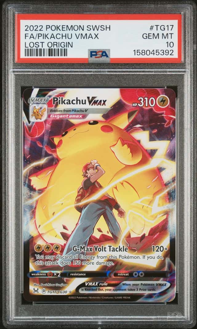 2022 Pokemon SWSH Lost Origin #TG17 FA Pikachu VMax PSA 10 GEM MINT