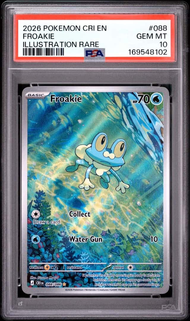 2026 POKEMON CRI EN-CHAOS RISING ILLUSTRATION RARE #088 FROAKIE PSA 10