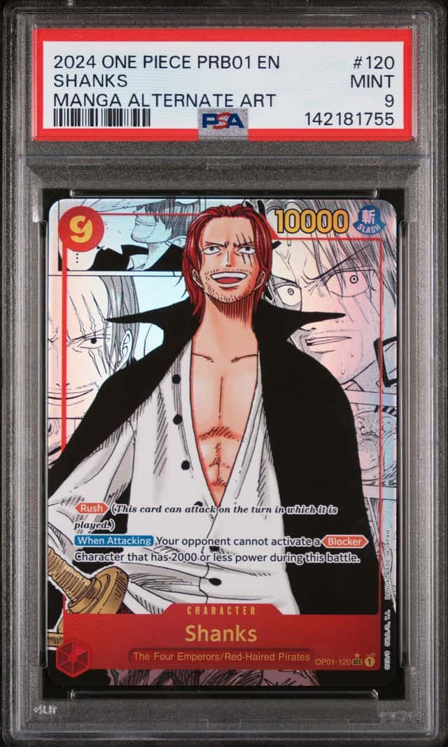 2024 One Piece the Best Premium Booster Manga Alternate Art Shanks #OP01120