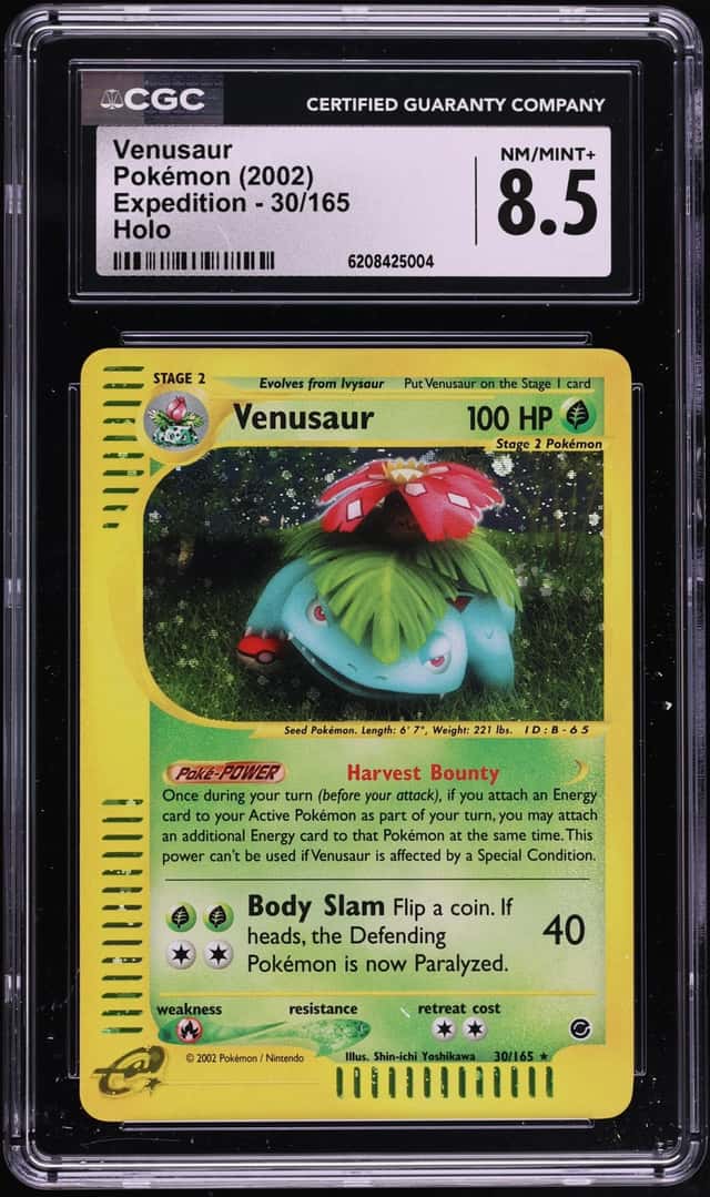 2002 Pokemon Expedition Holo Venusaur #30 CGC 8.5 NM-MT+