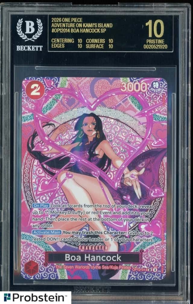 2026 One Piece Adventure Kami's Island OP12014 Boa Hancock SP BGS 10 BLACK LABEL