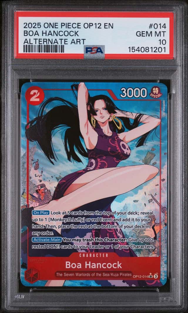 2025 One Piece OP12 EN Alternate Art #014 Boa Hancock PSA 10 GEM MINT