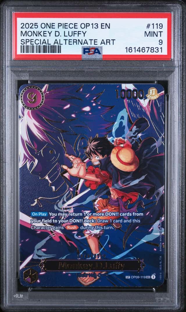 2025 ONE PIECE OP13-CARRYING ON HIS WILL #119 MONKEY D. LUFFY PSA 9