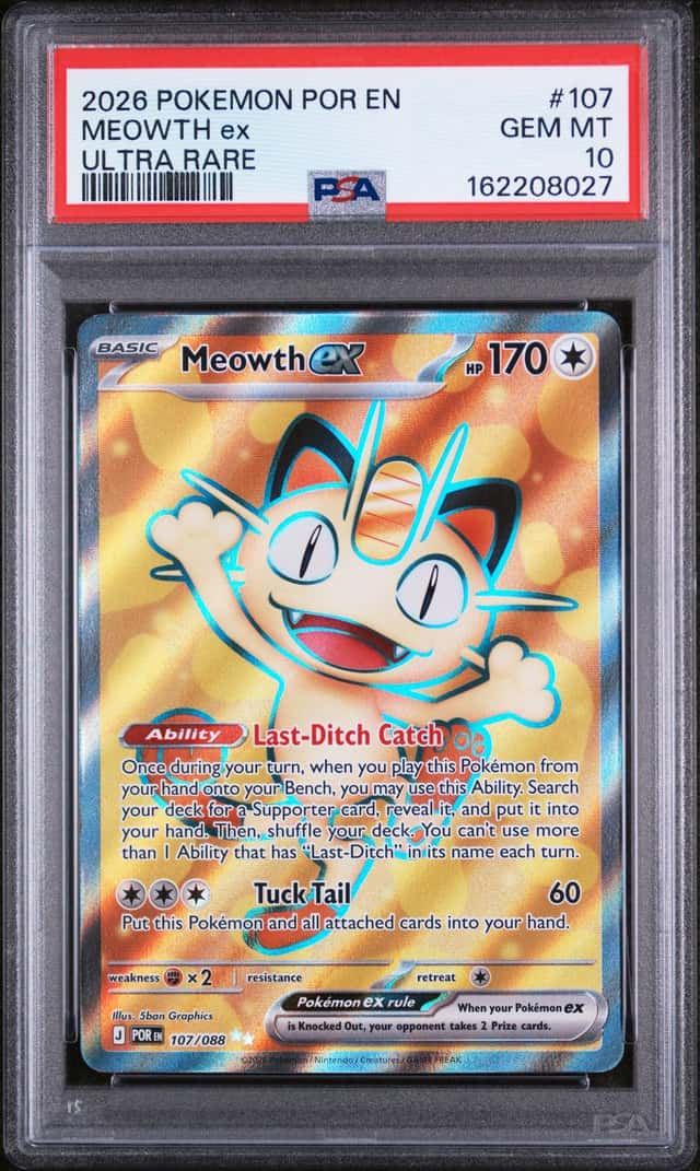 Meowth EX Ultra Rare 2026 Pokémon PSA 10 Perfect Order