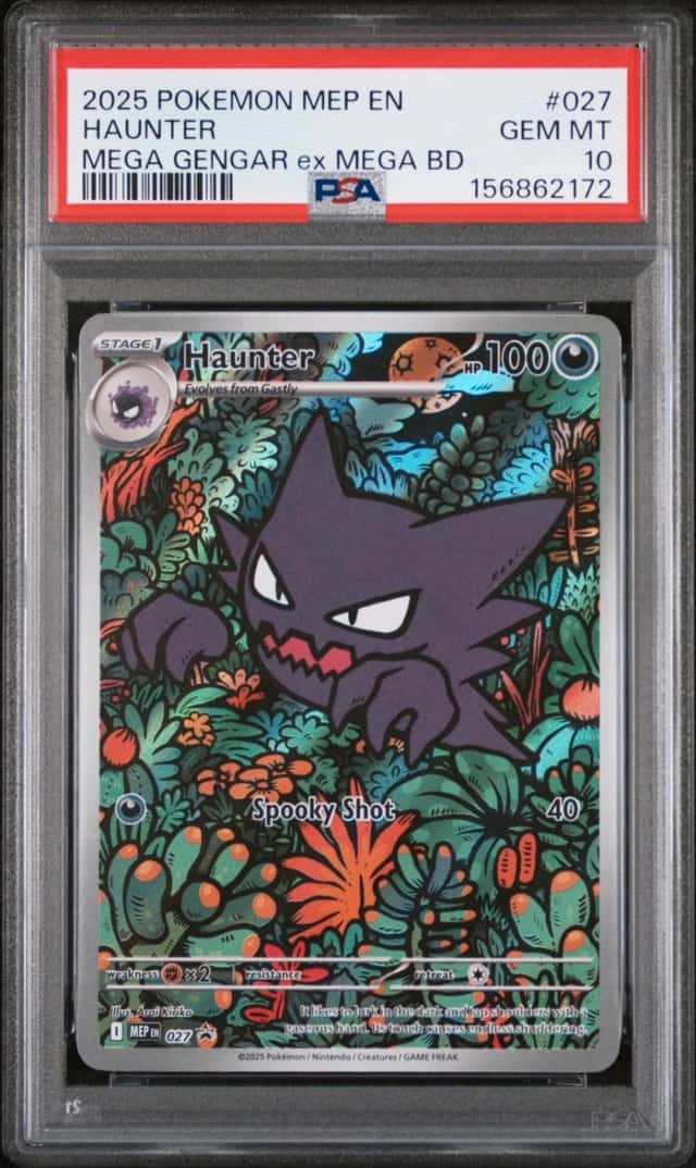 2025 POKEMON MEP PROMO MEGA GENGAR EX MEGA BATTLE DECK #027 HAUNTER PSA 10