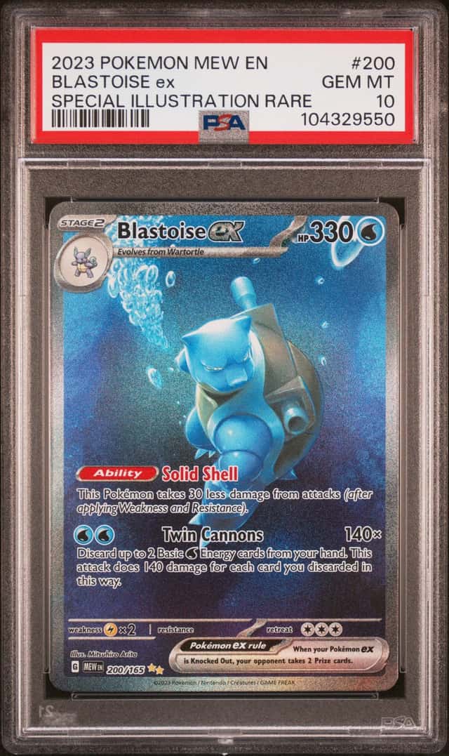 2023 Pokemon SV 151 Blastoise ex Special Illustration Rare #200/165 PSA 10