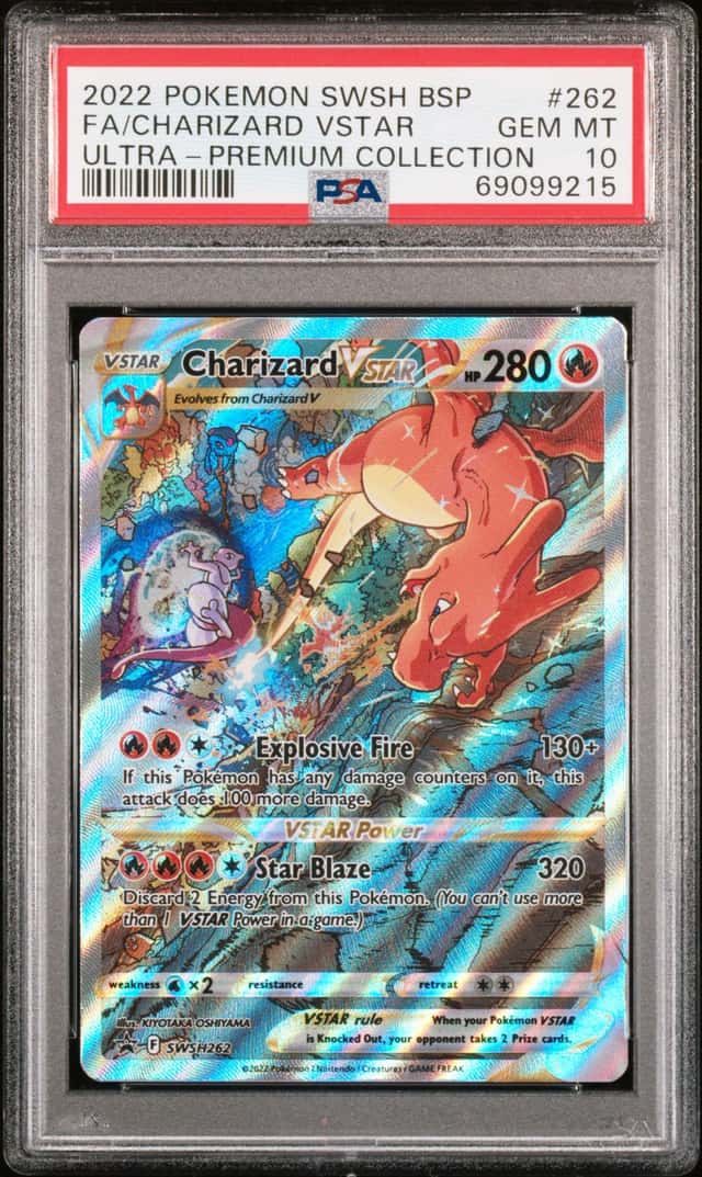 POKEMON FA/CHARIZARD VSTAR 2022 SWSH BLK STAR PROMO #262 ULT-PREM COLLEC PSA 10