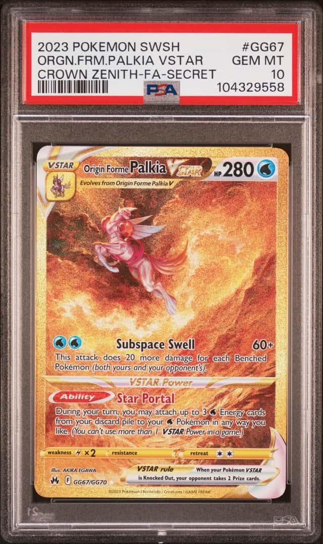 2023 Pokemon SWSH Origin Forme Palkia VST Galarian Gallery #GG67/GG70 PSA 10