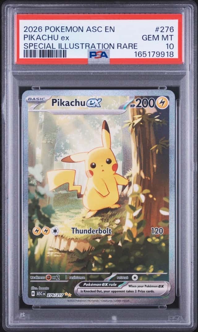 2026 POKEMON ASC EN-ASCENDED HEROES SPECIAL ILLUSTRATION RARE PIKACHU EX PSA 10