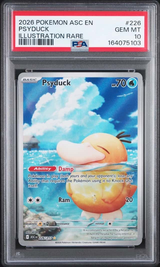 2026 POKEMON ASC EN-ASCENDED HEROES ILLUSTRATION RARE #226 PSYDUCK PSA 10