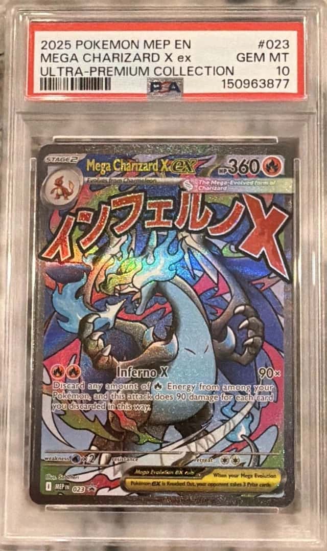 Pokémon TCG Mega Charizard X ex 023 Me Mega Evolution Promo Holo PSA 10 2025