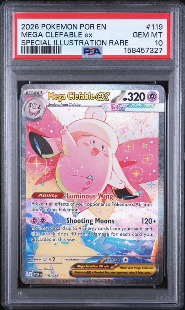 2026 POKEMON PERFECT ORDER SPECIAL ILLUSTRATION RARE MEGA CLEFABLE EX PSA 10