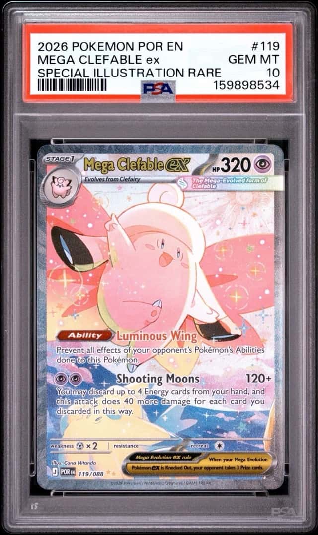 Pokemon 2026 Mega Clefable ex 119/088 SIR Perfect Order GEM MINT PSA 10