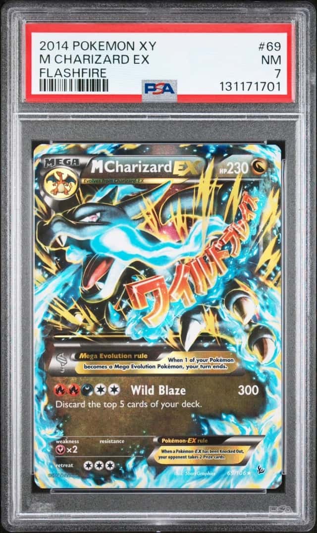 2014 POKEMON XY FLASHFIRE #69 M CHARIZARD EX PSA 7