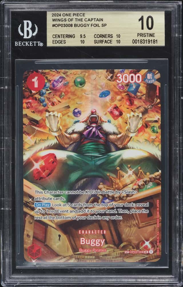 2024 One Piece Wings Of The Captain SP Foil Buggy #OP03-008 BGS 10 PRISTINE