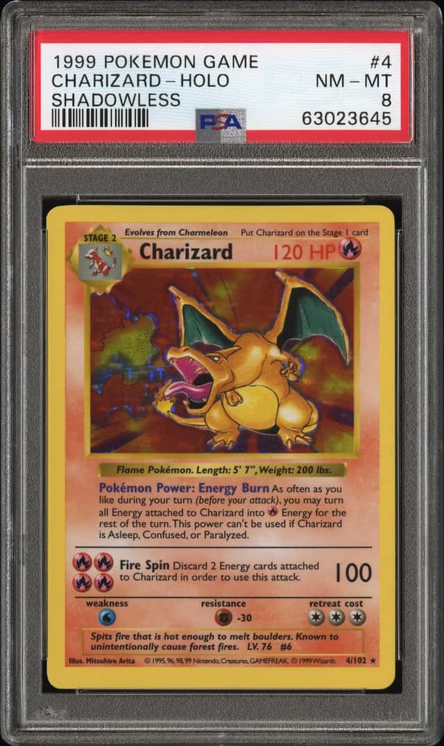 Pokémon Charizard 4 Shadowless Base Set PSA Trading...
